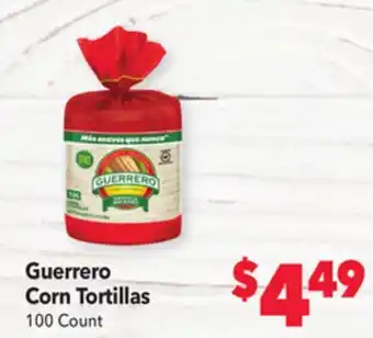 Vallarta Supermarkets Guerrero corn tortillas offer