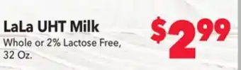 Vallarta Supermarkets Lala uht milk offer