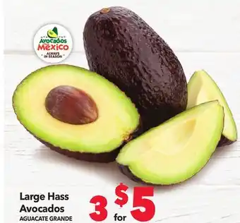 Vallarta Supermarkets Large hass avocados/aguacate grande offer