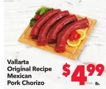 Vallarta Supermarkets Vallarta original recipe mexican pork chorizo offer