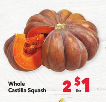 Vallarta Supermarkets Whole castilla squash offer