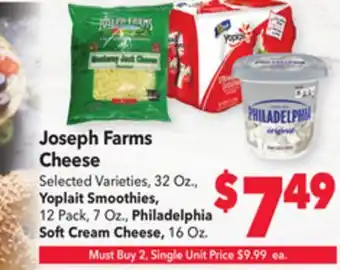Vallarta Supermarkets Joseph farms cheese offer