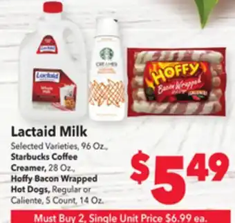 Vallarta Supermarkets Lactaid milk offer
