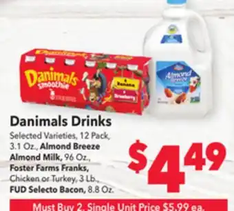 Vallarta Supermarkets Danimals drinks offer
