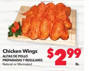 Vallarta Supermarkets Chicken wings/alitas de pollo preparadas y regulares offer