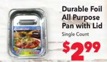 Vallarta Supermarkets Durable foil all purpose pan with lid offer