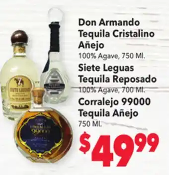 Vallarta Supermarkets Don armando tequila cristalino añejo offer