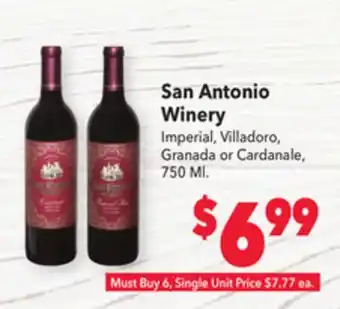 Vallarta Supermarkets San antonio winery imperial, villadoro, granada or cardanale offer