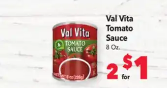 Vallarta Supermarkets Val vita tomato sauce offer