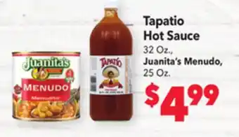 Vallarta Supermarkets Tapatio hot sauce offer