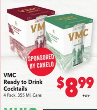 Vallarta Supermarkets Vmc ready to drink cocktails offer