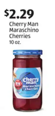 Aldi Cherry man maraschino cherries offer