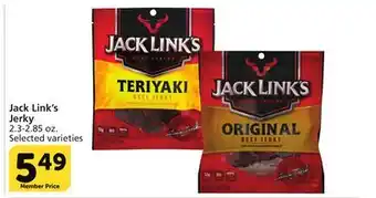 Vons Jack link's jerky offer