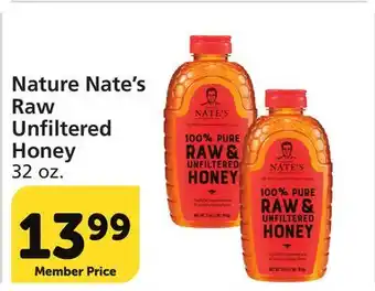 Vons Nature nate's raw unfiltered honey offer
