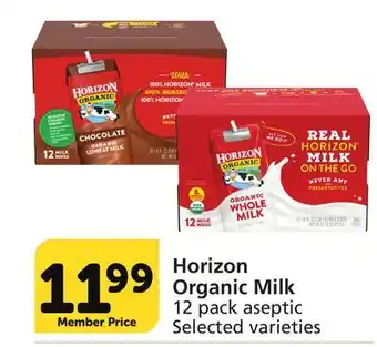 Vons Horizon organic milk offer