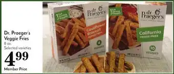 Pavilions Dr. praeger's veggie fries offer