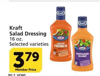 Vons Kraft salad dressing offer