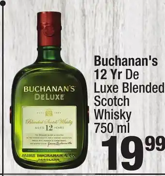 Super King Markets Buchanan's 12 yr de luxe blended scotch whisky offer
