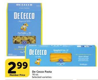 Vons De cecco pasta offer