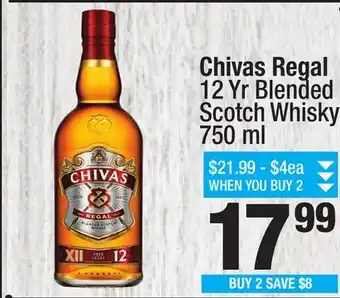Super King Markets Chivas regal 12 yr blended scotch whisky offer