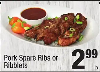 Super King Markets Pork spare ribs or ribblets offer