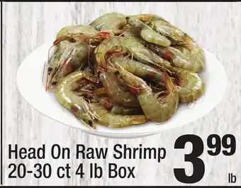 Super King Markets Head on raw shrimp offer