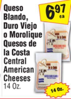 El Super Central american cheeses offer