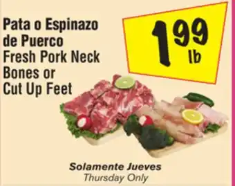 El Super Fresh pork neck bones or cut up feet offer