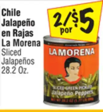 El Super La morena sliced jalapeños offer
