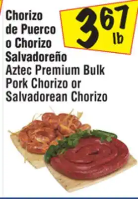 El Super Aztec premium bulk pork chorizo or salvadorean chorizo offer