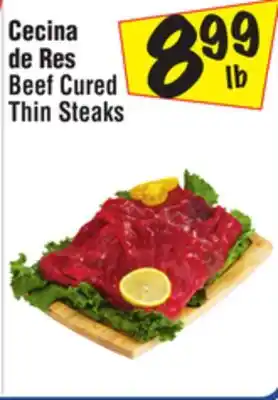 El Super Beef cured thin steaks offer