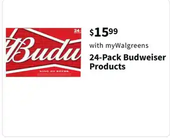 Walgreens 24-pack budweiser products offer