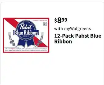 Walgreens 12-pack pabst blue ribbon offer