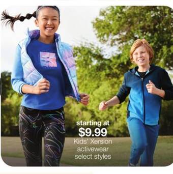 JC Penney Kids' xersion activewear offer