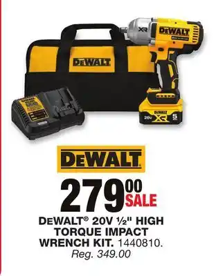 Blain's Farm & Fleet Dewalt 20v ½ high torque impact wrench kit offer