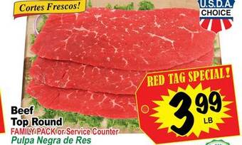 Superior Grocers Beef top round offer