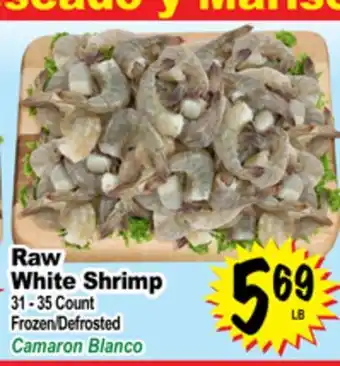 Superior Grocers Raw white shrimp offer