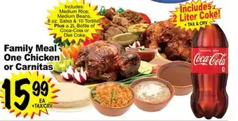 Superior Grocers Family meal one chicken or carnitas offer