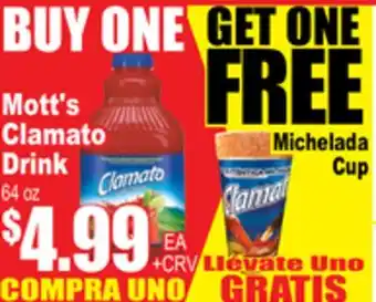 Superior Grocers Mott's clamato drink offer