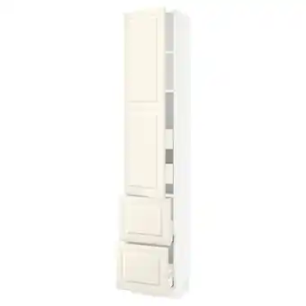 Ikea Sektion / maximera high cab w door/2 fronts/4 drawers, white/bodbyn off-white, 18x15x90 offer