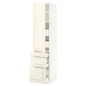 Ikea Sektion / maximera high cab w door/3 fronts/5 drawers, white/bodbyn off-white, 18x24x80 offer