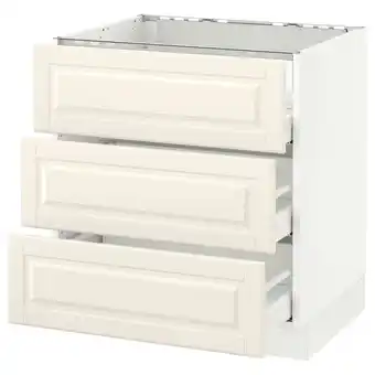 Ikea Sektion base cabinet f/cooktop w/3drawers, white maximera/bodbyn off-white, 30x24x30 offer