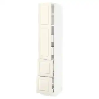 Ikea Sektion / maximera high cab w door/2 fronts/4 drawers, white/bodbyn off-white, 15x24x80 offer