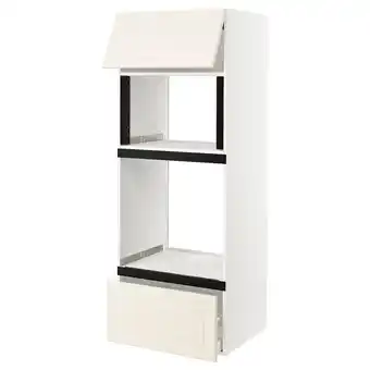 Ikea Sektion high cab f micro/oven+drawer/door, white/bodbyn off-white, 30x24x80 offer