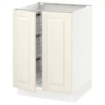 Ikea Sektion base cabinet w wire basket/2 doors, white/bodbyn off-white, 24x24x30 offer