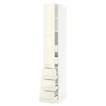 Ikea Sektion / maximera high cab w door/3 fronts/5 drawers, white/bodbyn off-white, 15x24x90 offer