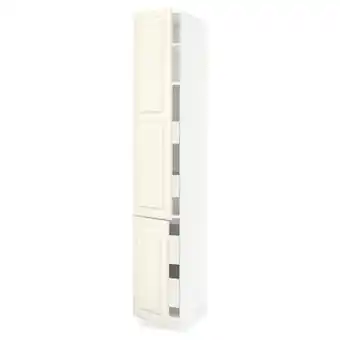 Ikea Sektion / maximera high cb w 2 doors/shelves/4 drawers, white/bodbyn off-white, 15x24x90 offer
