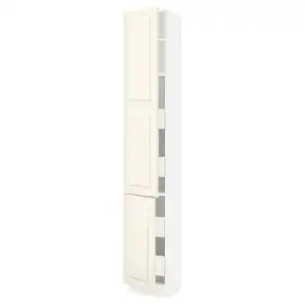 Ikea Sektion / maximera high cb w 2 doors/shelves/4 drawers, white/bodbyn off-white, 15x15x90 offer