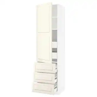 Ikea Sektion / maximera high cab w door/3 fronts/5 drawers, white/bodbyn off-white, 24x24x90 offer