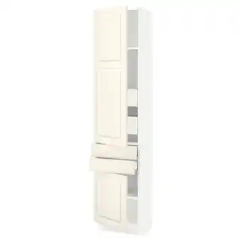 Ikea Sektion / maximera high cab w 2drs/2 fronts/4 drawers, white/bodbyn off-white, 18x15x80 offer